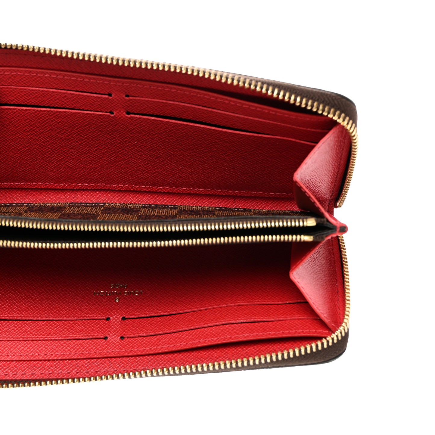 Damier Ebene Clemence Wallet Cherry