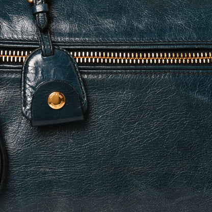 Miu Miu Vitello Shine Zip Tote Denim 8 of 12