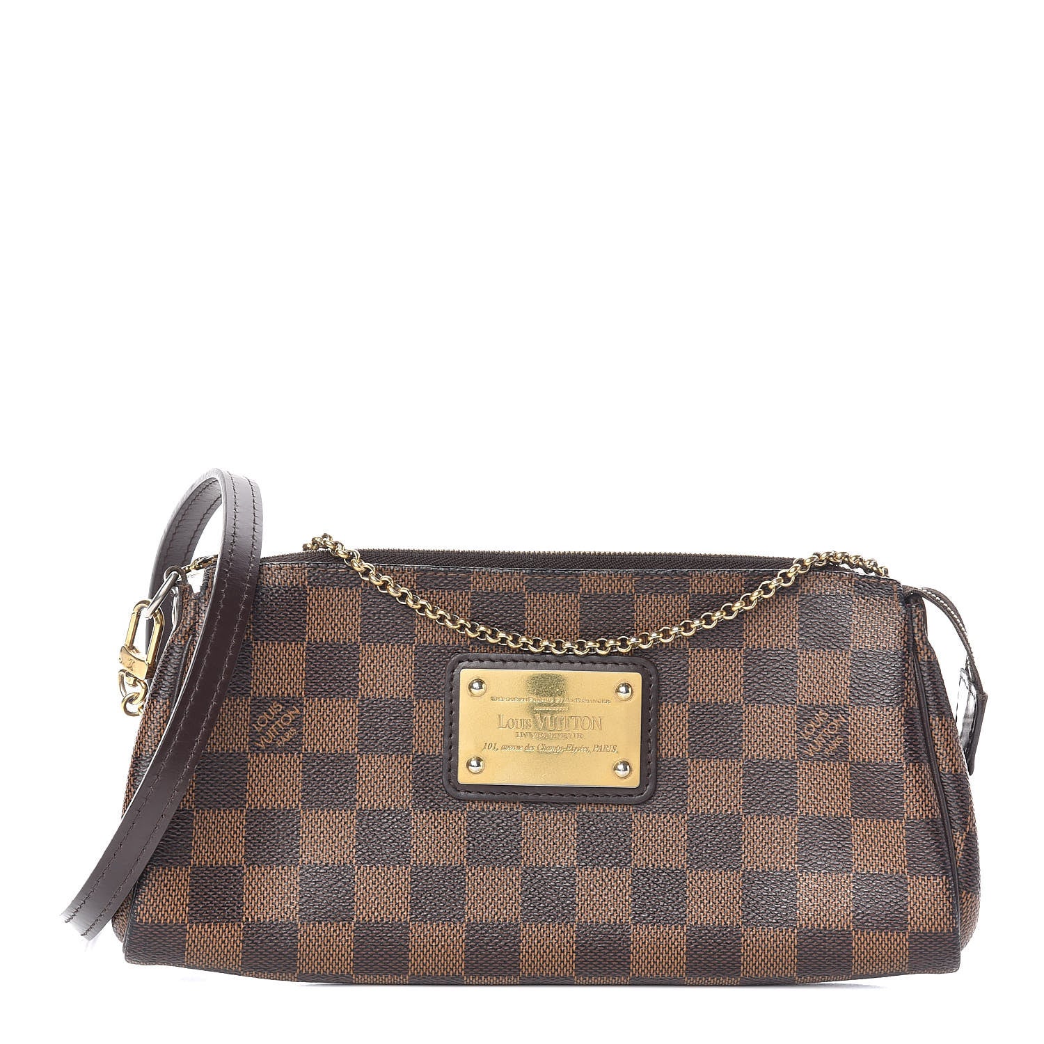 Louis Vuitton Damier Ebene Eva Clutch 1 of 10