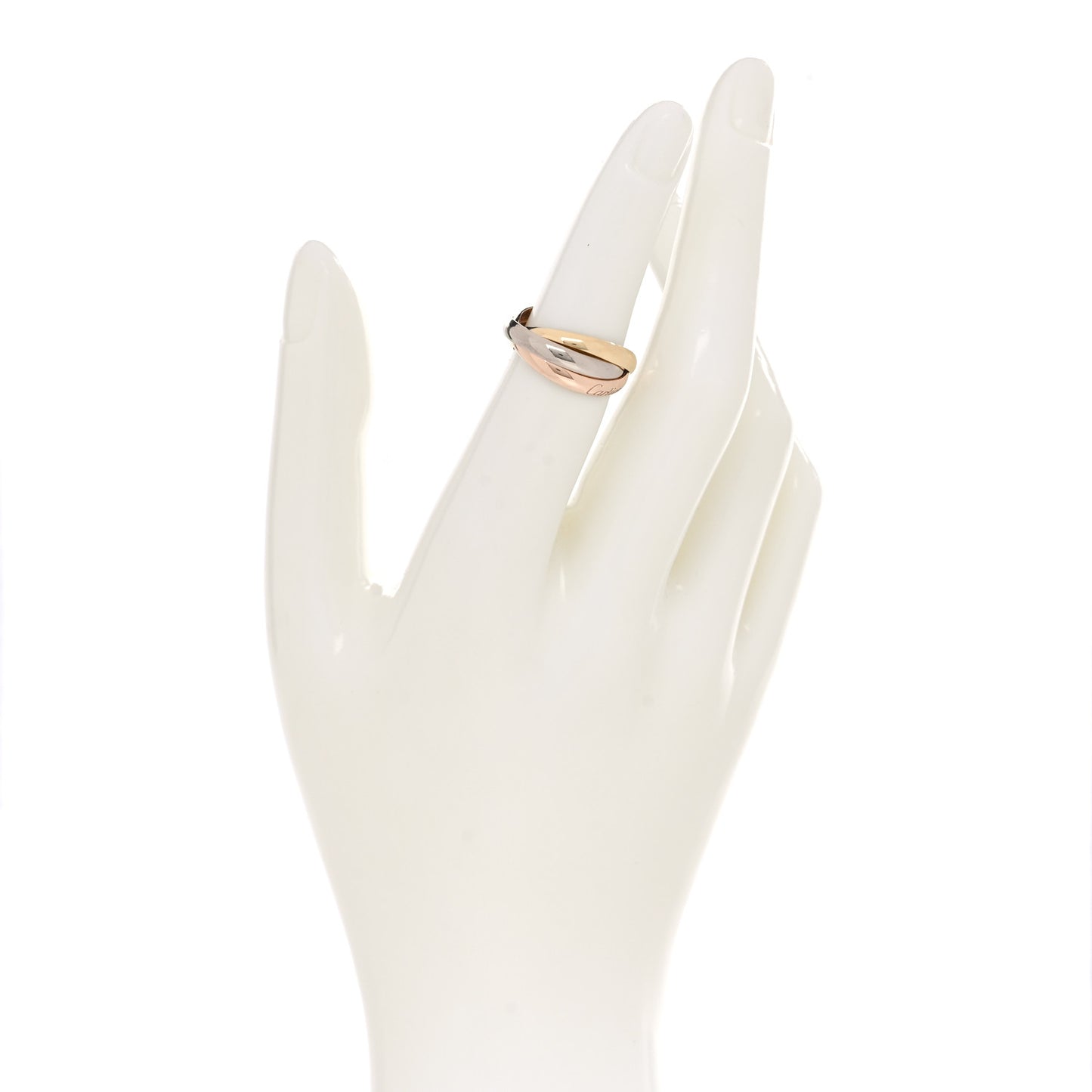 18K Pink Yellow White Gold Classic Trinity Ring 50 5.25