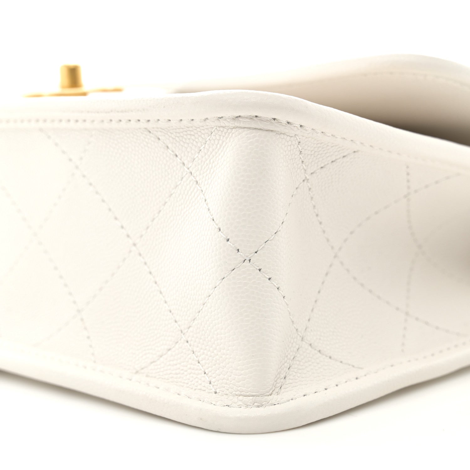 Chanel Caviar Quilted School Memory Small Top Handle Flap White 11 of 13