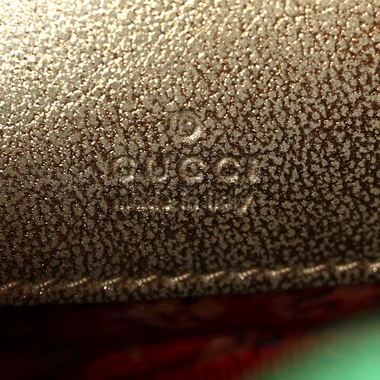 Gucci Laminated Nappa Trapuntata Mini Zumi Dome Shoulder Bag Rosso Jasmine Green Rame 6 of 10