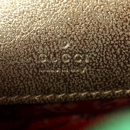 Gucci Laminated Nappa Trapuntata Mini Zumi Dome Shoulder Bag Rosso Jasmine Green Rame 6 of 10