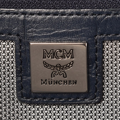 MCM Calfskin Crocodile Embossed Large Luxus Backpack Blue 11 of 24