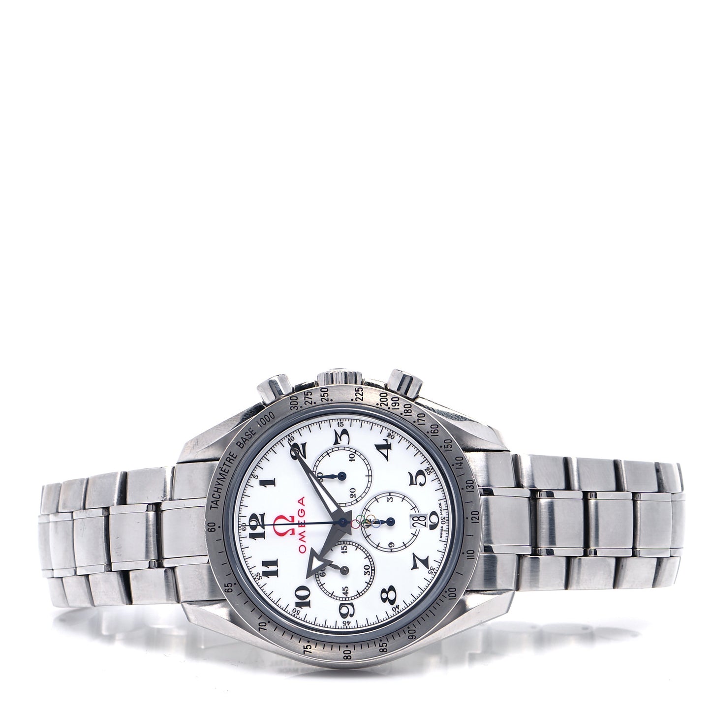 Stainless Steel 42mm Speedmaster Date Olympic Series Automatic Watch White 321.10.42.50.04.001
