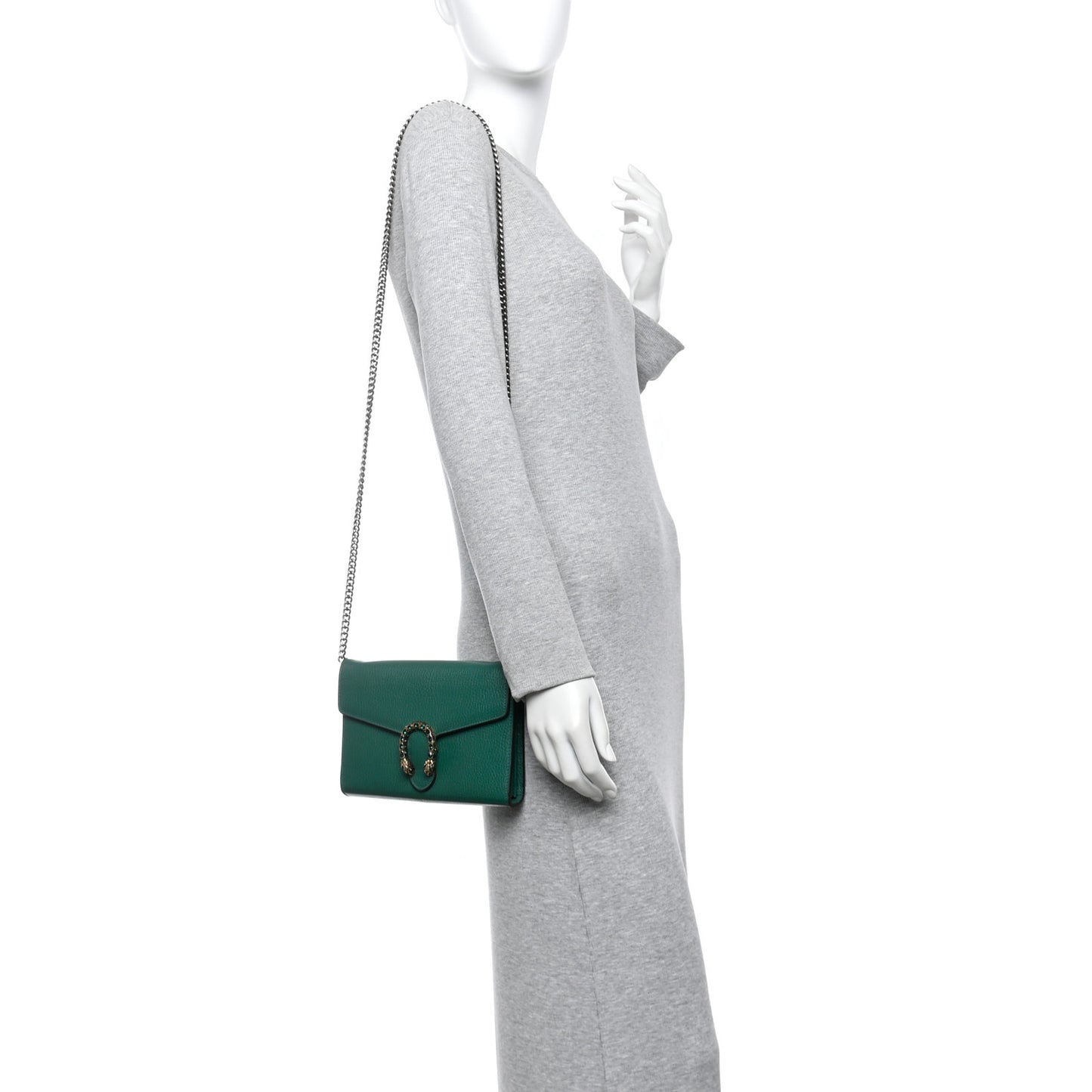 Calfskin Mini Dionysus Chain Wallet Emerald