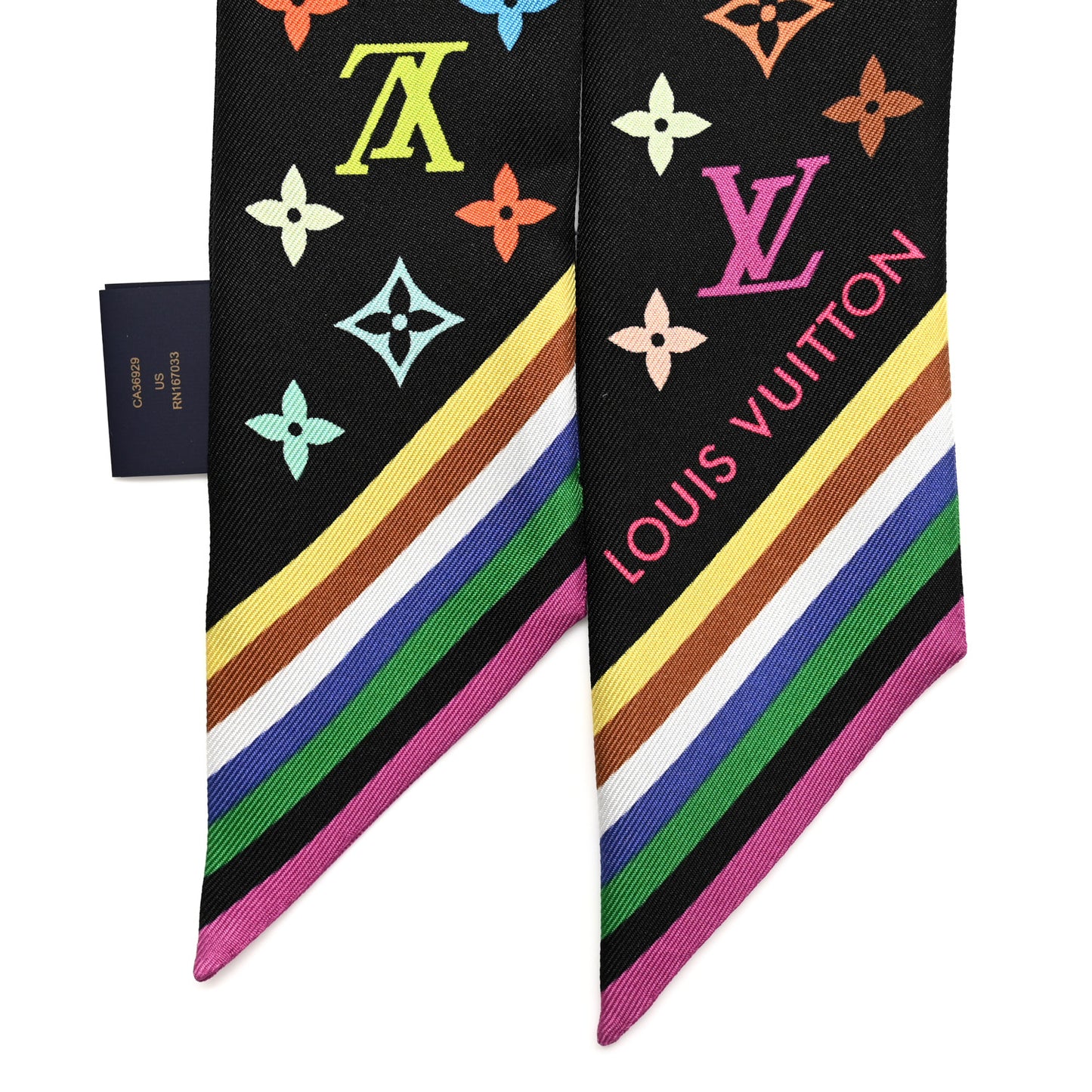 LV X TM Silk Monogram Multicolor BB Bandeau Black