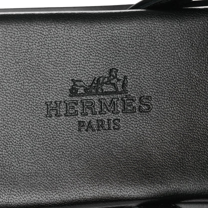 Hermes Calfskin Miss Sandals 37.5 Black 9 of 10