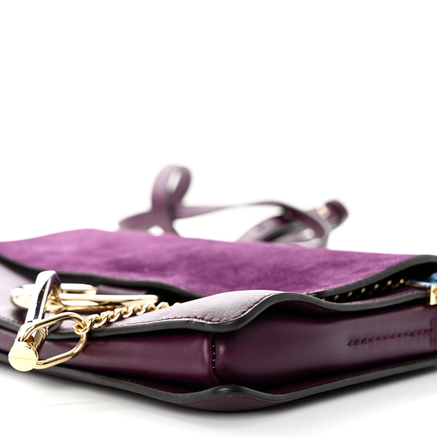 Suede Calfskin Small Faye Shoulder Bag Intense Violine