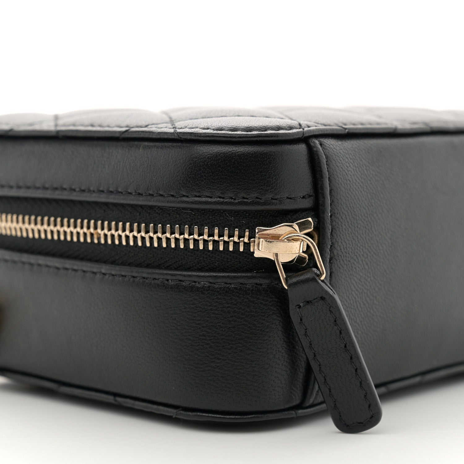 Chanel Lambskin Quilted CC Pearl Crush Camera Case Black 9 of 11