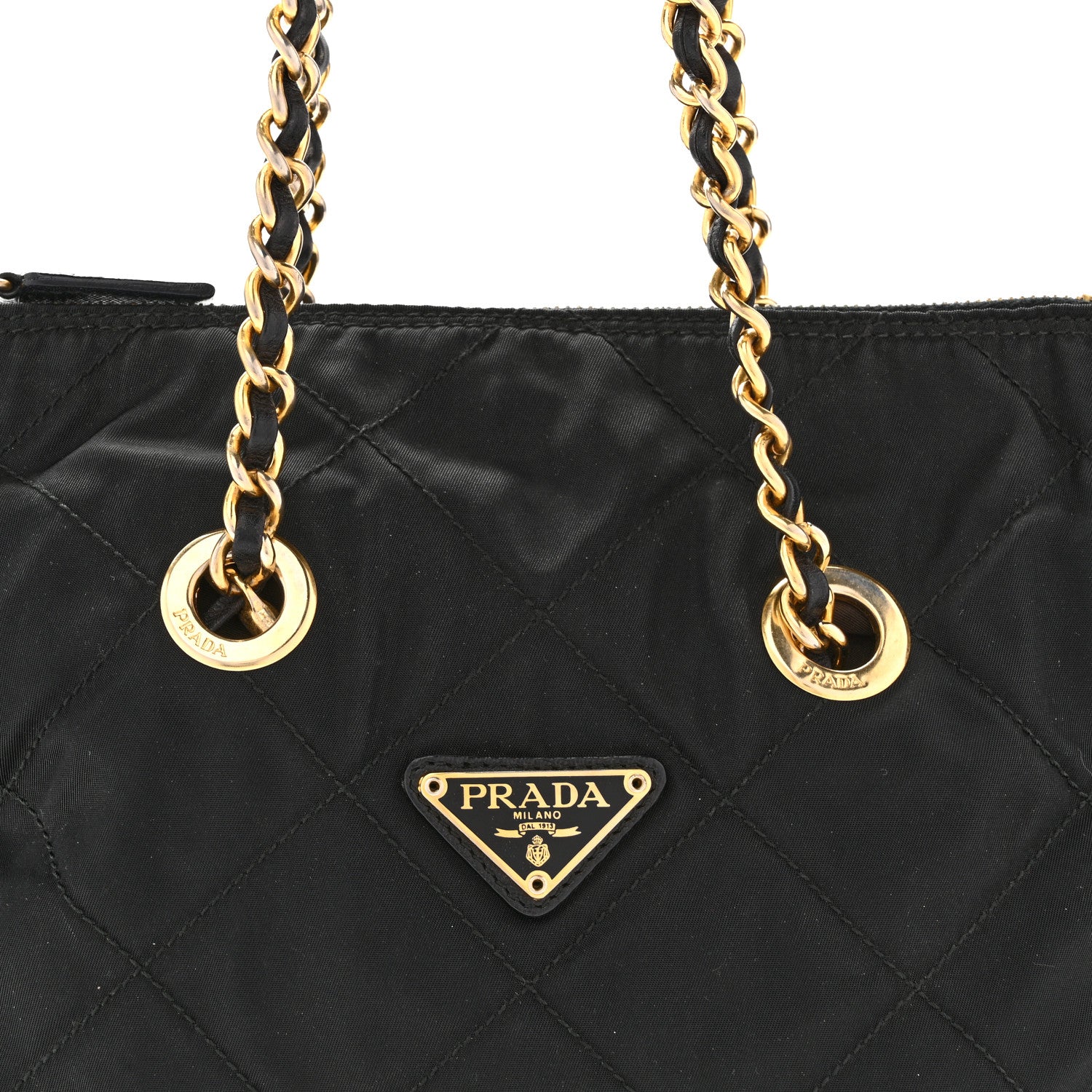 Prada Nylon Tessuto Impuntu Quilted Flap Shoulder Bag Black 6 of 10
