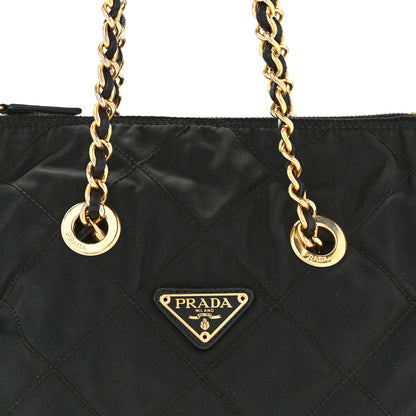 Prada Nylon Tessuto Impuntu Quilted Flap Shoulder Bag Black 6 of 10