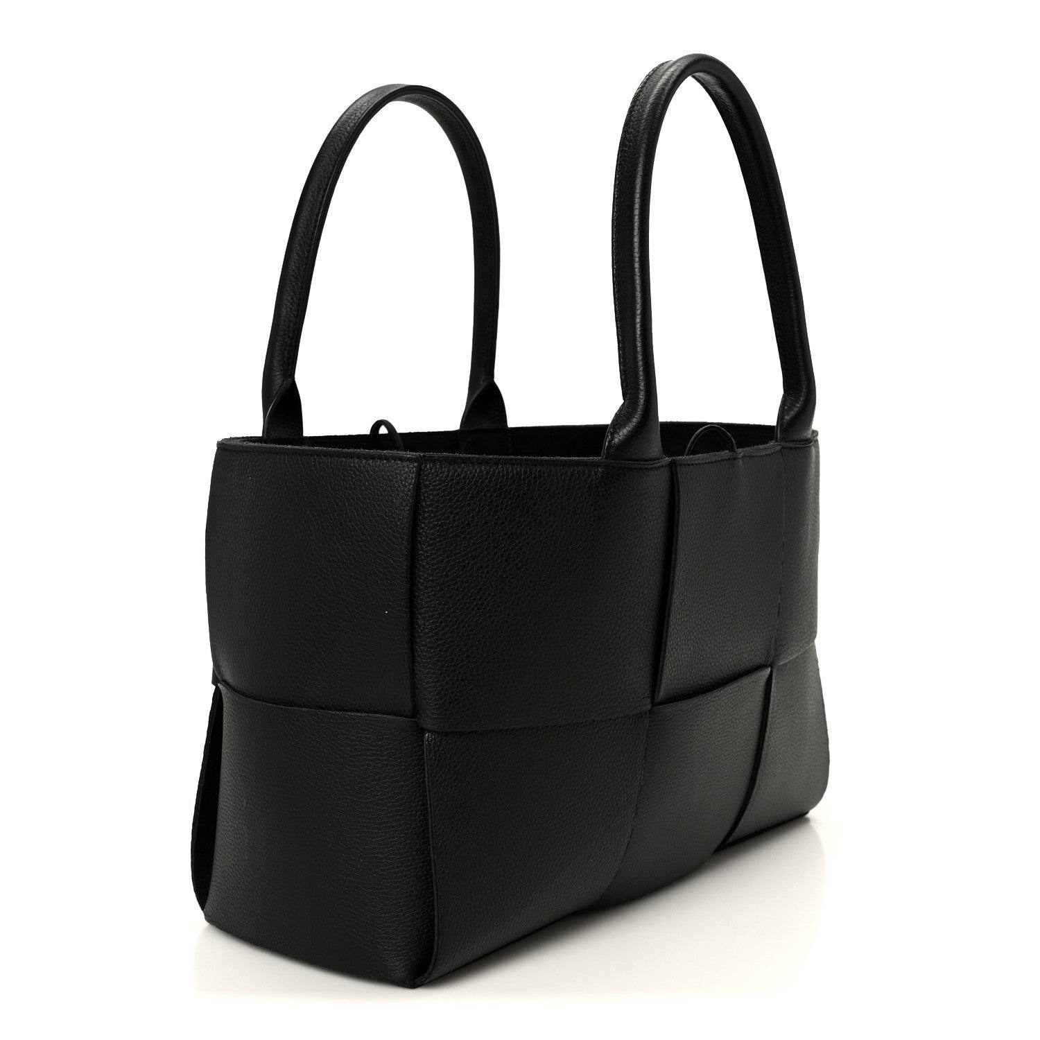 Bottega Veneta Grained Calfskin Intrecciato Small Arco Tote Black 4 of 11