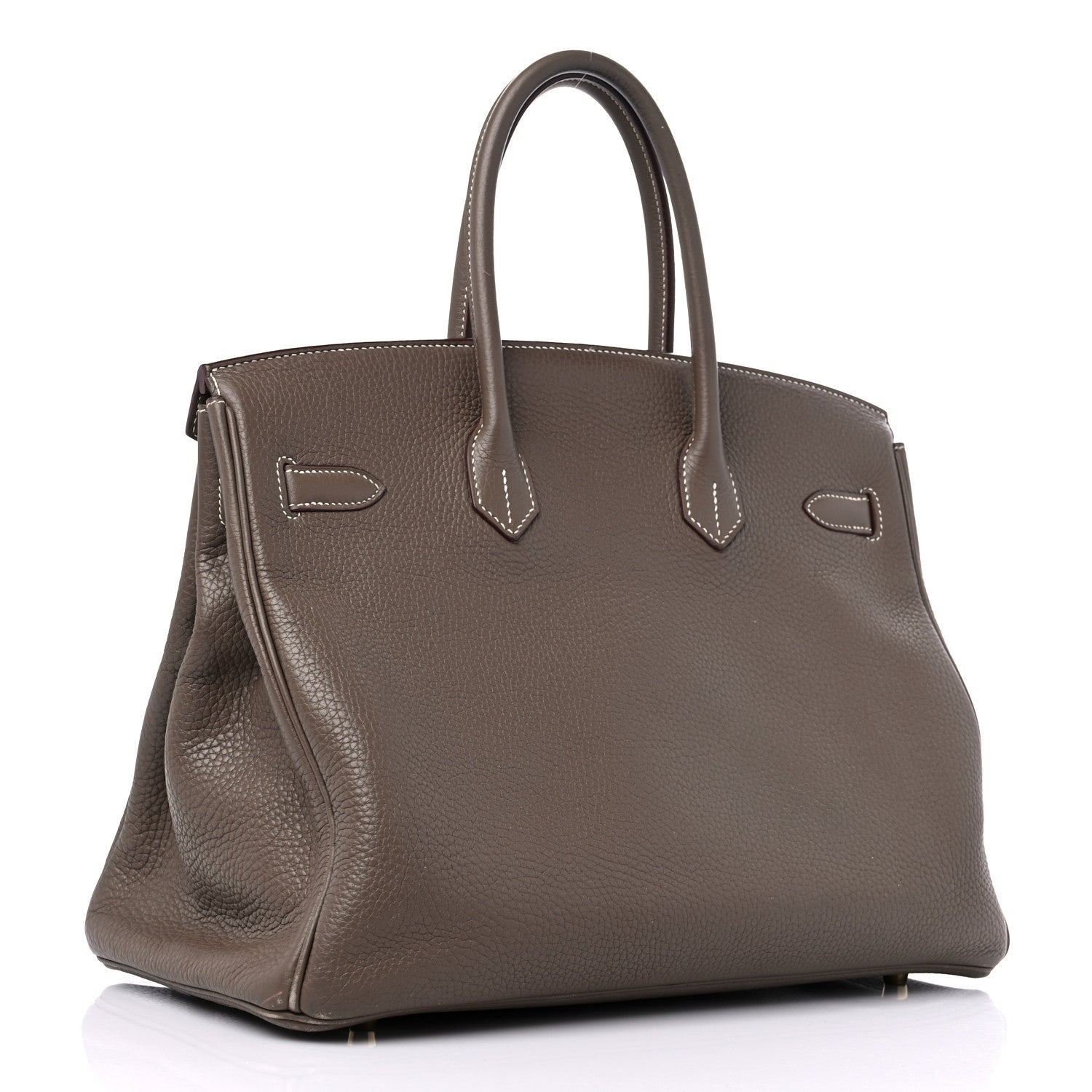 Hermes Taurillon Clemence Birkin 35 Etoupe 2 of 17