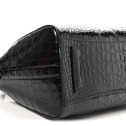 Givenchy Calfskin Crocodile Embossed Small Antigona Black 9 of 10