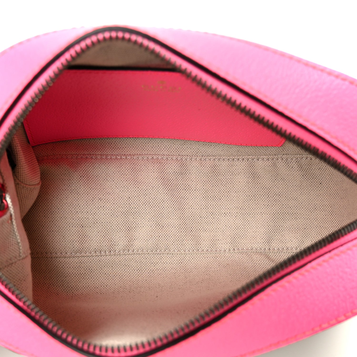 Gucci GG Supreme Monogram Textured Dollar Calfskin Web Ophidia Small Crossbody Bag Beige Ebony Fuchsia 5 of 10