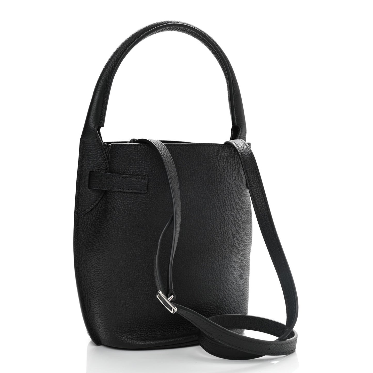 Supple Grained Calfskin Nano Big Bag Bucket Black