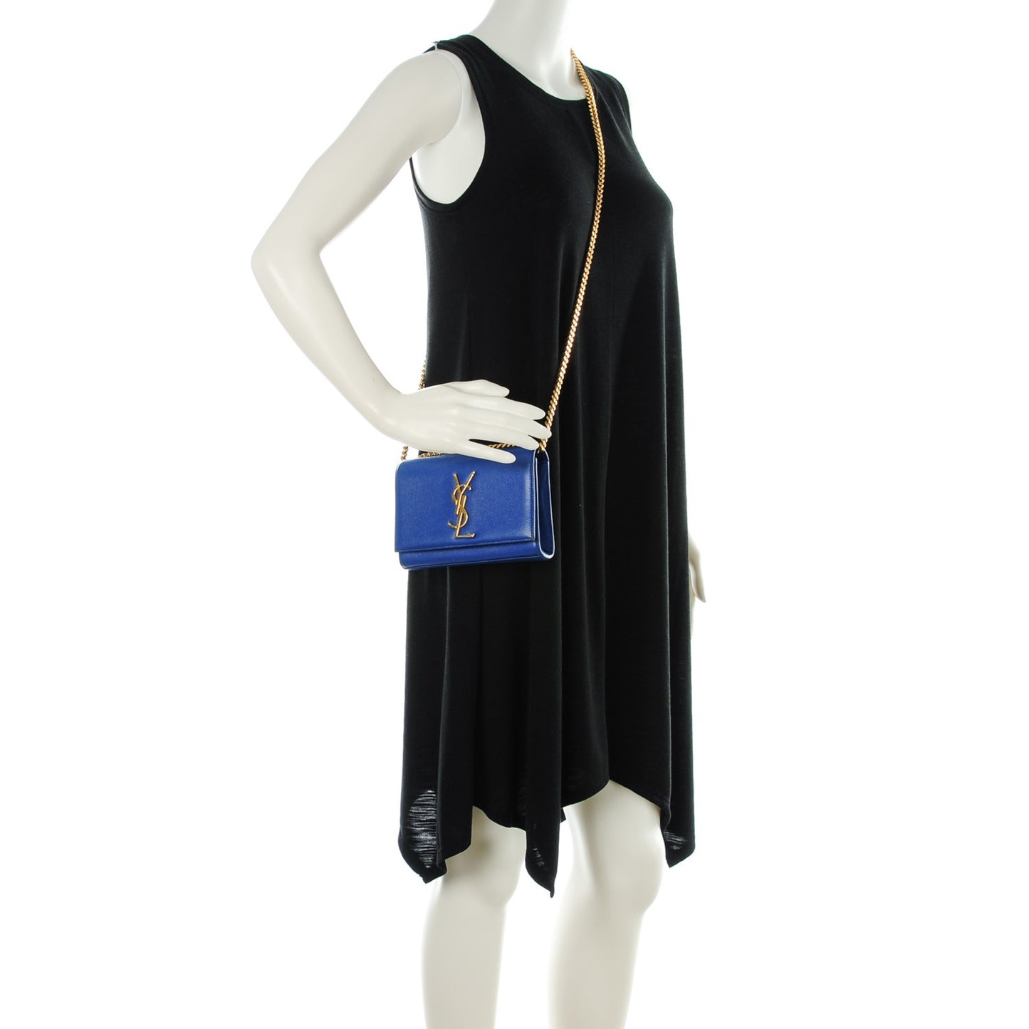 Grain De Poudre Small Classic Monogram Satchel Royal Blue