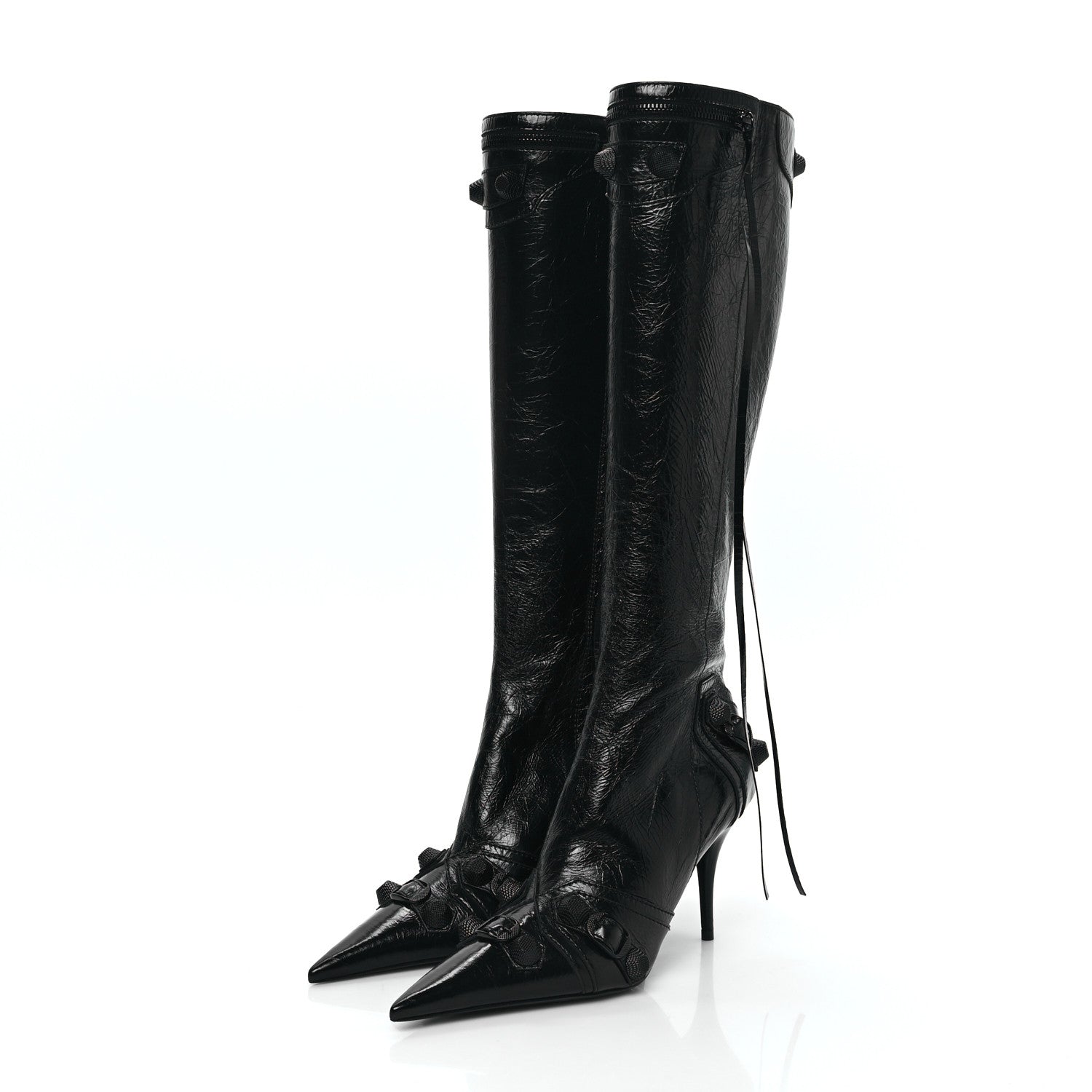 Balenciaga Agneau Arena Spike Spiked Cagole 90mm Boots 37.5 Black 3 of 8