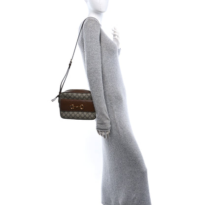Gucci GG Supreme Monogram Small Horsebit 1955 Shoulder Bag Beige Brown Sugar 2 of 10