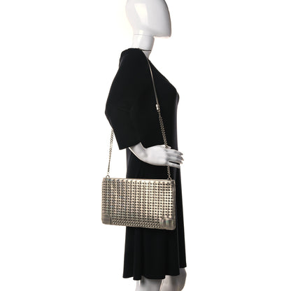 Christian Louboutin Metallic Specchio Spikes Loubiposh Chain Clutch Gold 2 of 13
