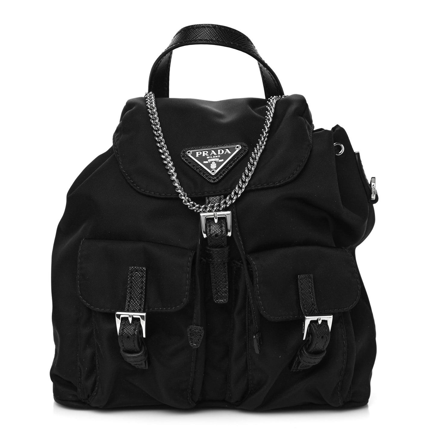 Nylon Vela Mini Crossbody Backpack Black