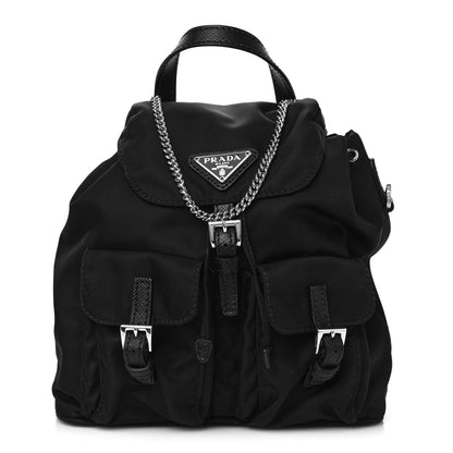 Prada Nylon Vela Mini Crossbody Backpack Black 1 of 11