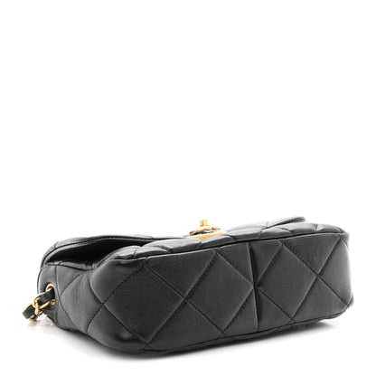 Chanel Lambskin Plexiglass Quilted Coco Love Flap Black 4 of 12