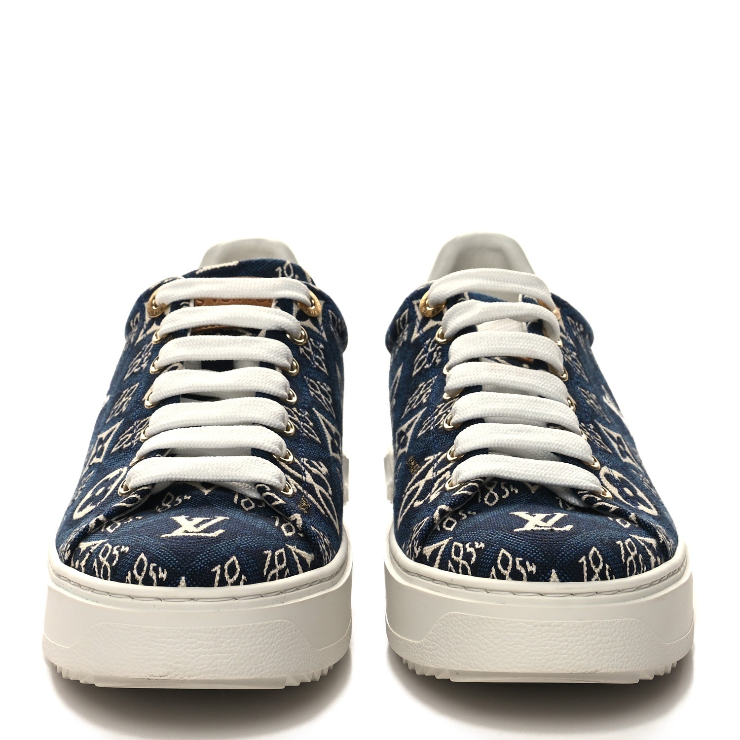 Louis Vuitton Jacquard Since 1854 Time Out Sneakers 38.5 Blue 2 of 9