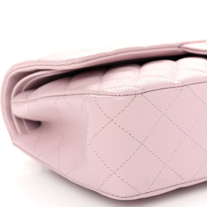 Chanel Caviar Quilted Medium Double Flap Light Pink 9 of 10