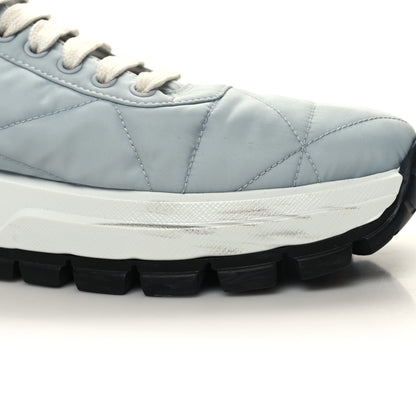 Prada Re-Nylon Piuma Metal Triangle Logo Quilted 45mm Sneakers 39.5 Fiordaliso 9 of 10