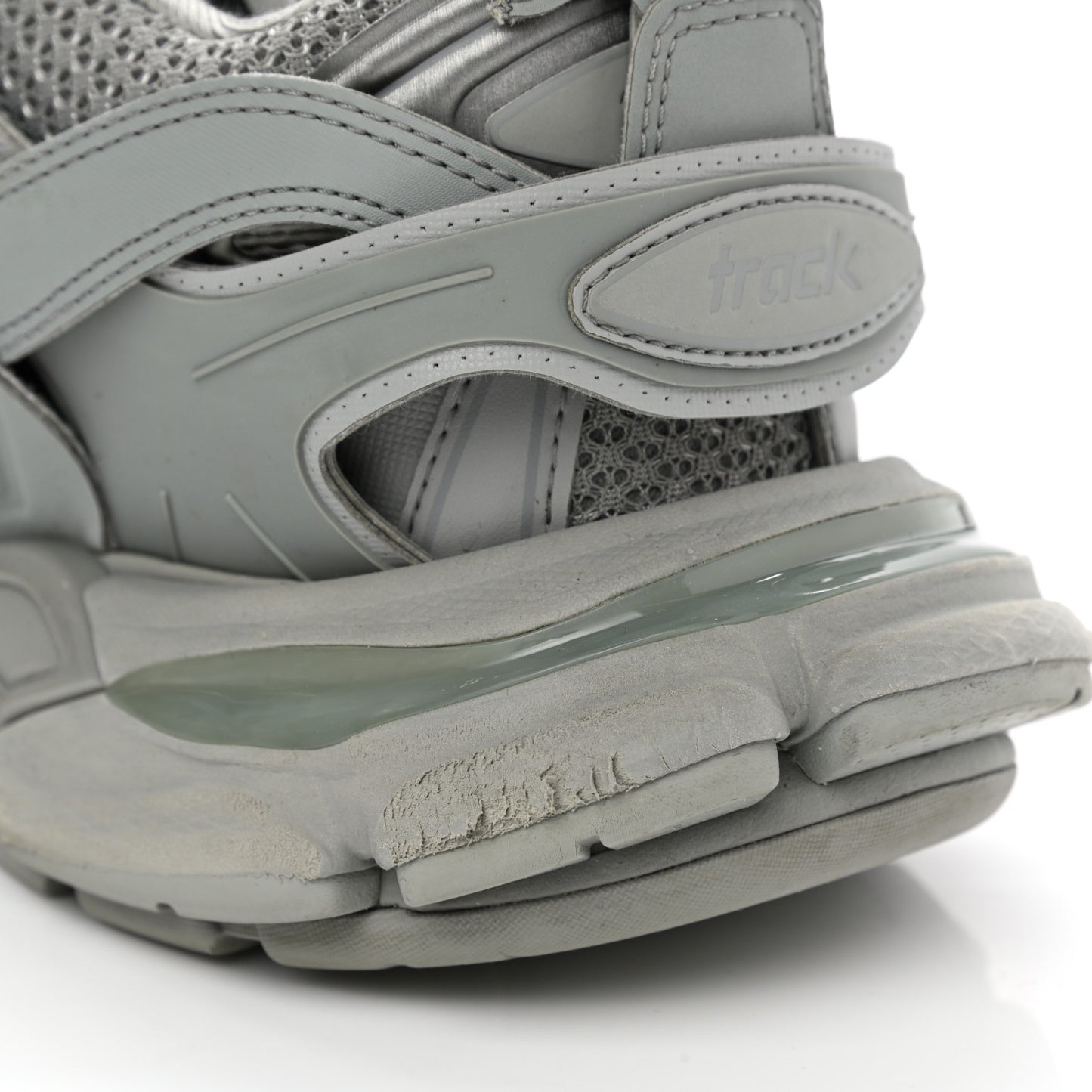 Mesh Rubber Womens Track Sneakers 41 Balenciaga Grey