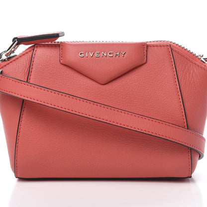 Givenchy Sugar Goatskin Nano Antigona Coral 8 of 10