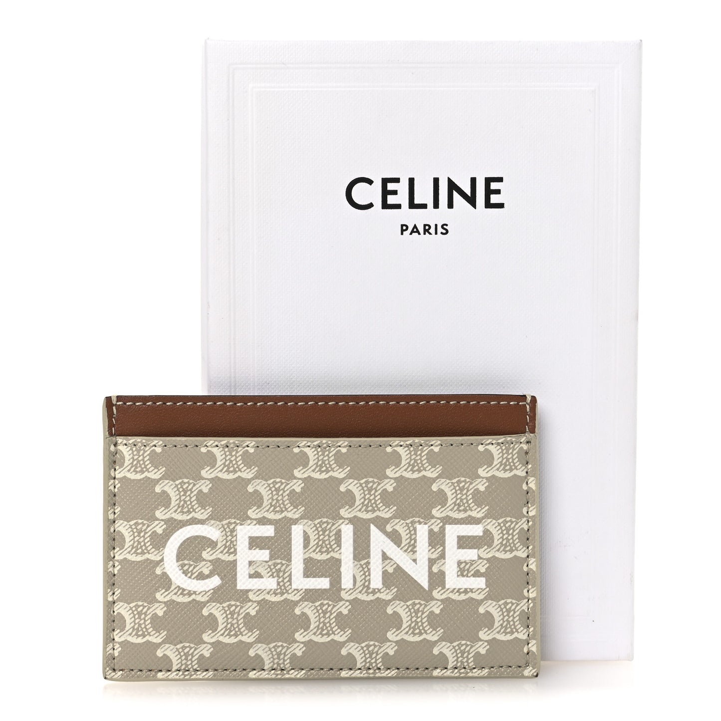 Triomphe Canvas Card Holder Grege