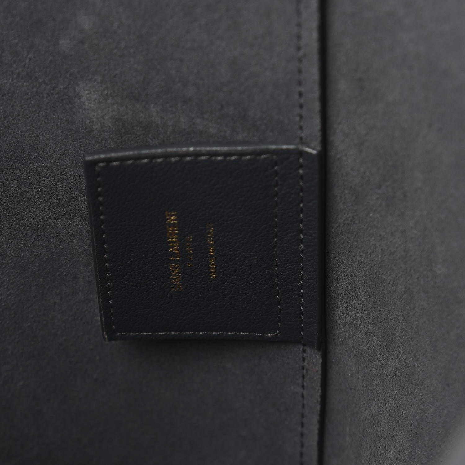 Saint Laurent Calfskin Large Shopping Tote Deep Marine 6 of 8