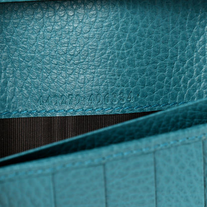 Gucci Dollar Calfskin Interlocking G Continental Wallet Deep Cobalt 8 of 9