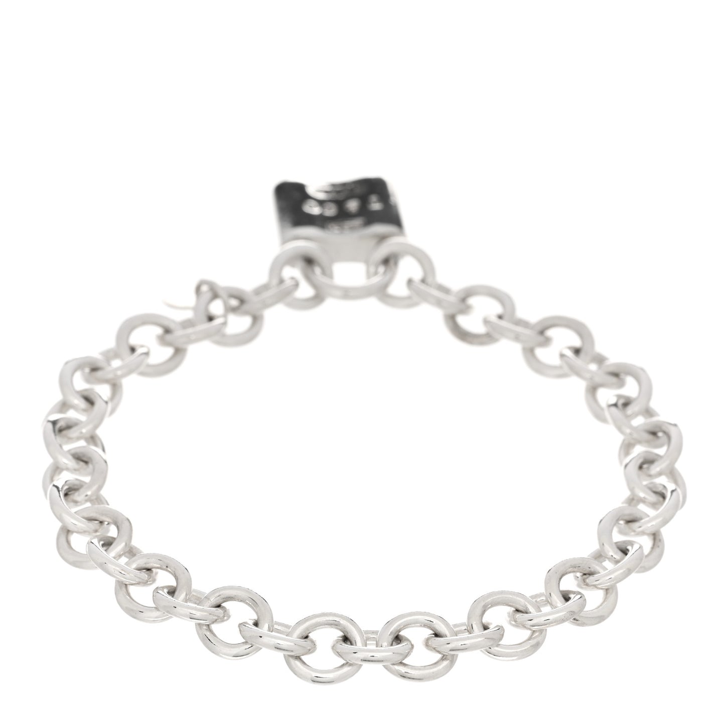 Sterling Silver 1837 Lock Charm Bracelet