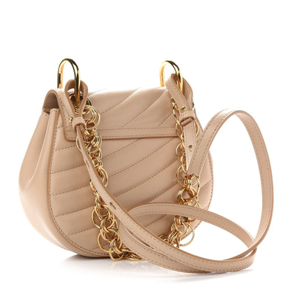 Chloe Calfskin Quilted Mini Drew Bijou Shoulder Bag Pearl Beige 3 of 9