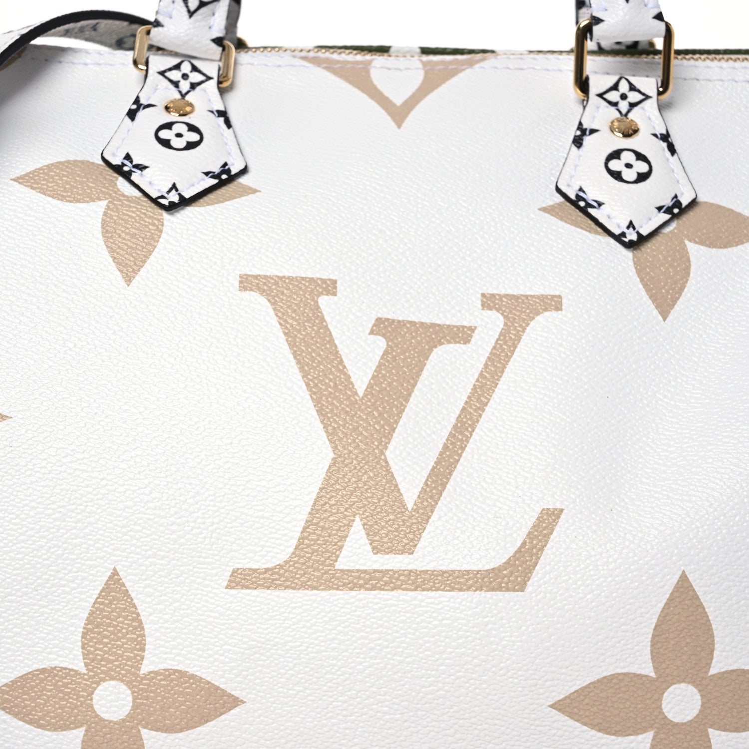 Louis Vuitton Monogram Giant Speedy Bandouliere 30 Kaki Beige 8 of 14