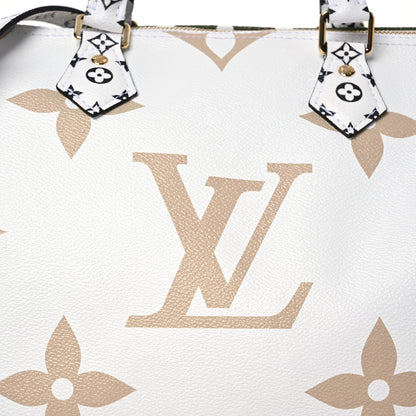 Louis Vuitton Monogram Giant Speedy Bandouliere 30 Kaki Beige 8 of 14