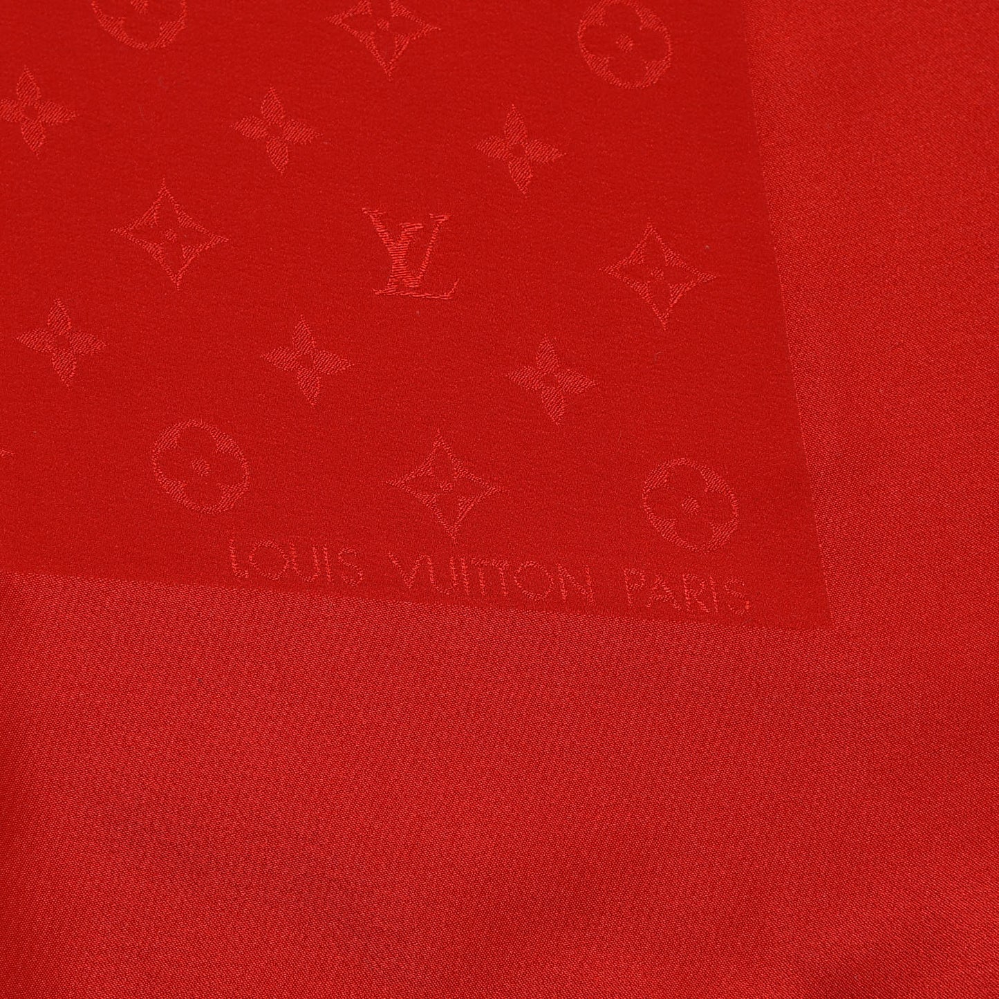 Silk Monogram Monaco Square Scarf Red