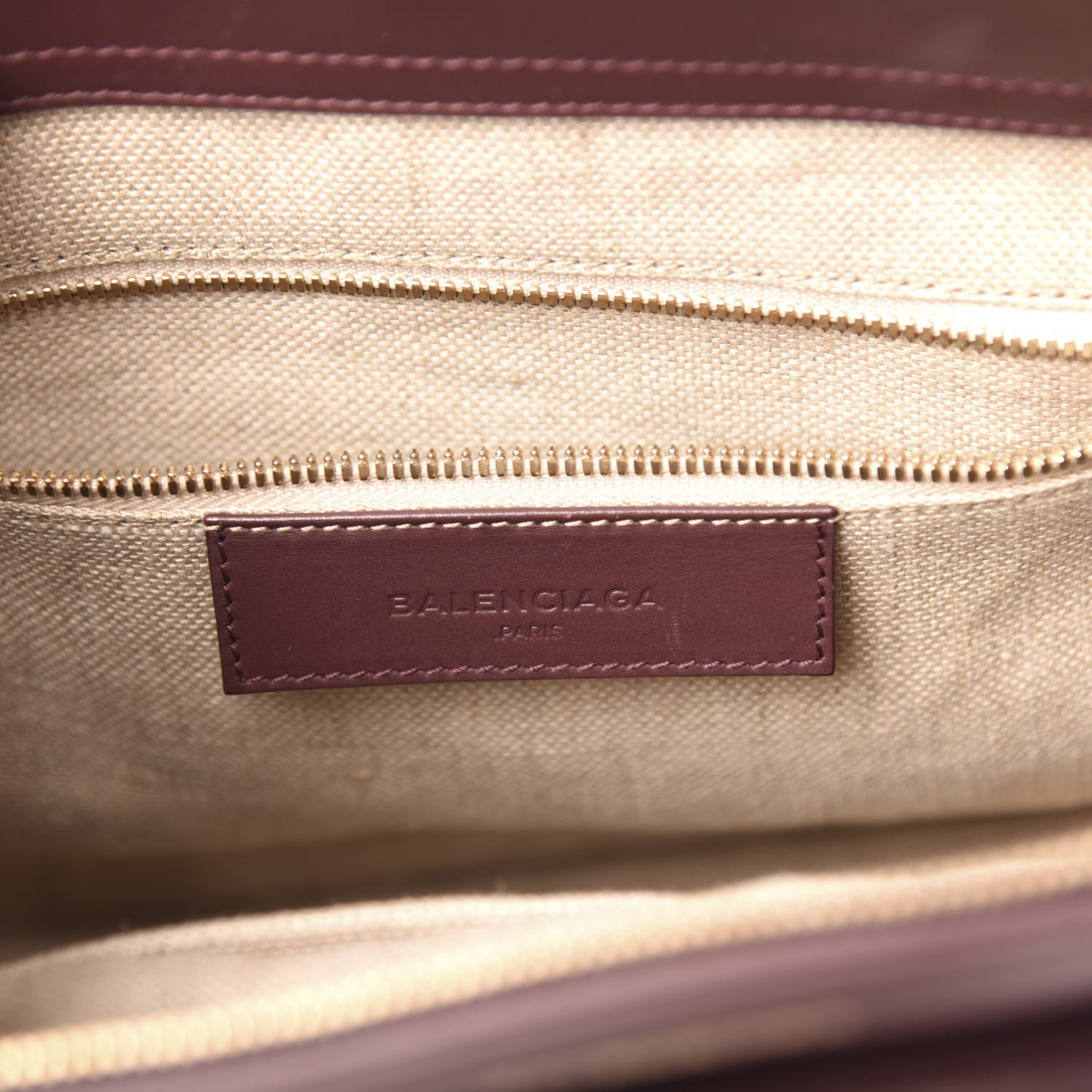 Calfskin Padlock Work S Bag Rouge Acajou