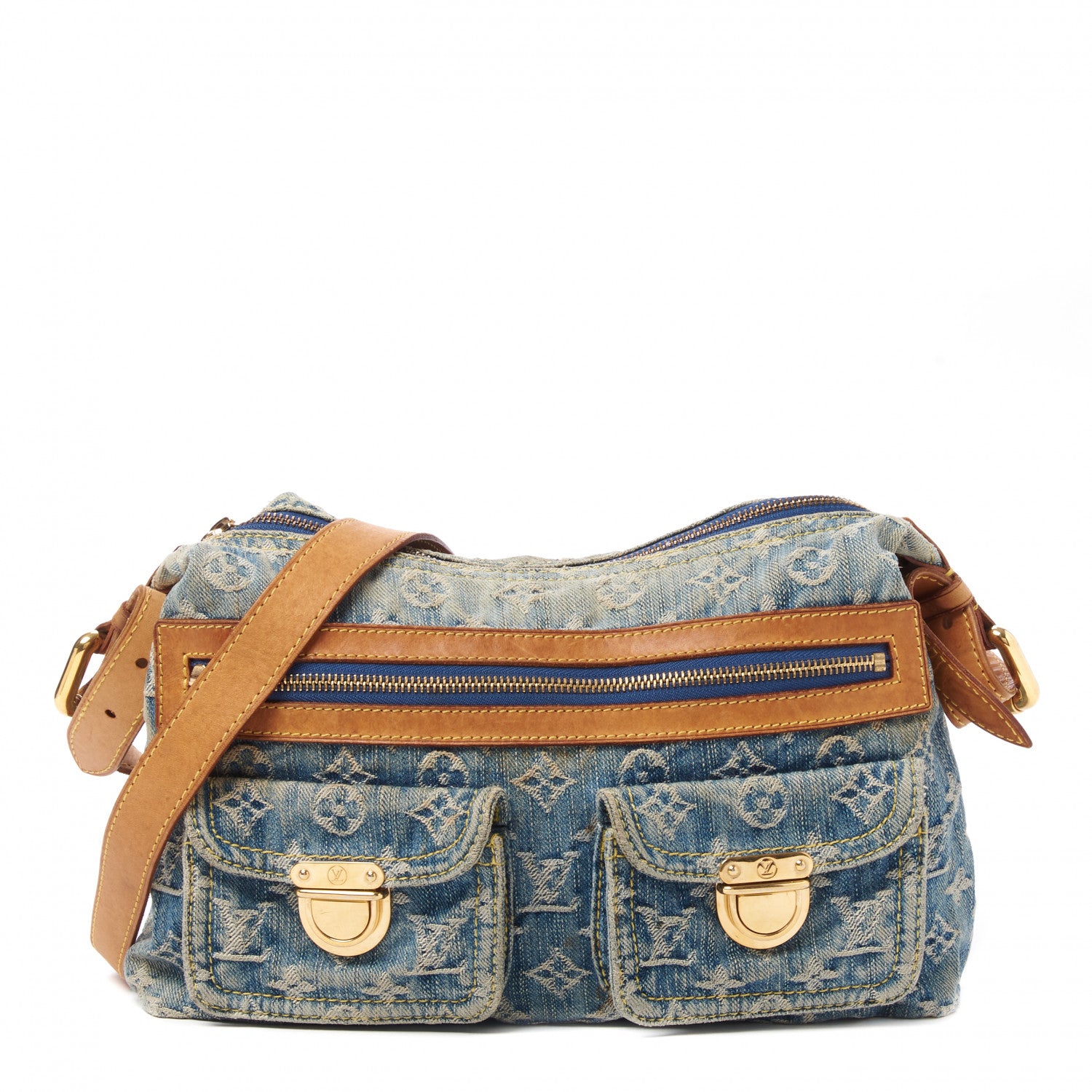 Louis Vuitton Monogram Denim Baggy PM Blue 1 of 7