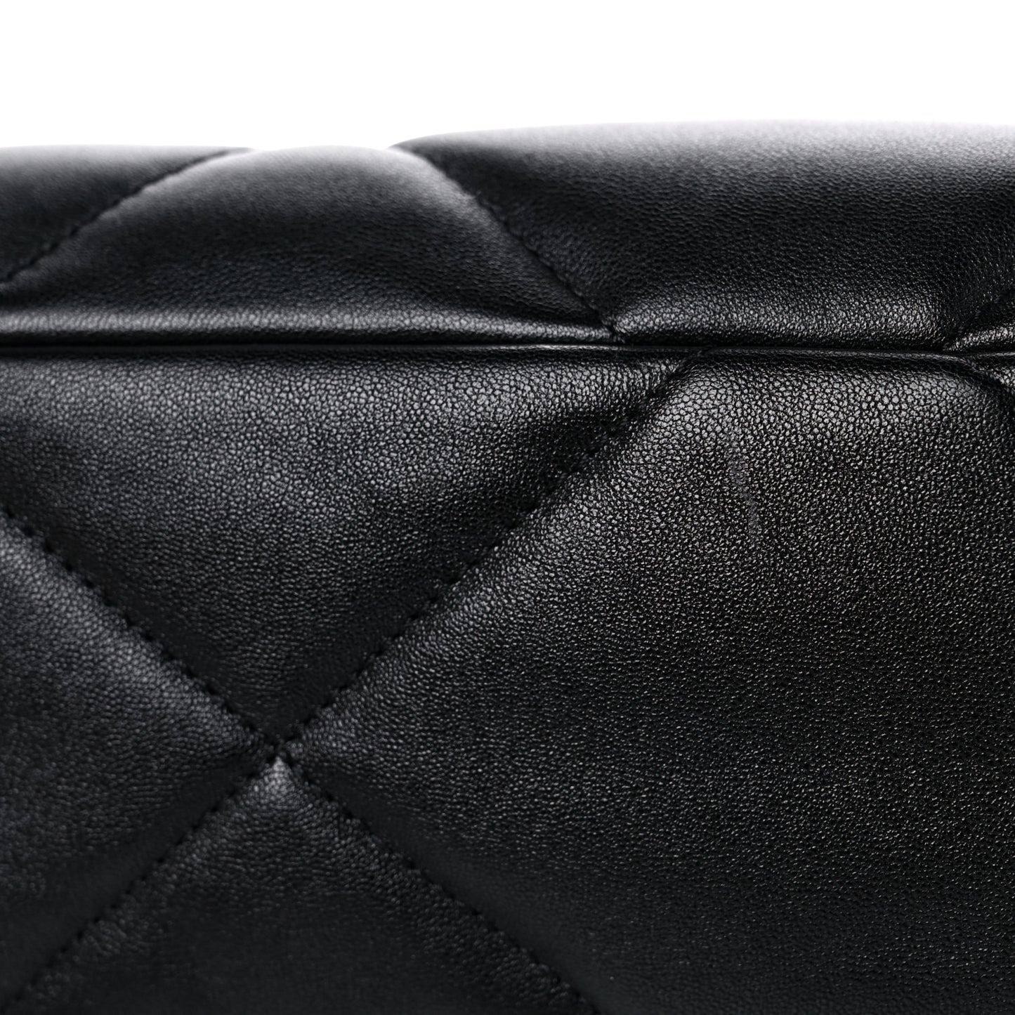 Lambskin Quilted Large Chanel 19 Flap Black