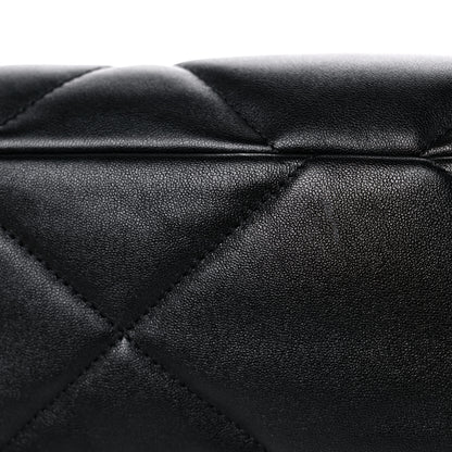 Chanel Lambskin Quilted Large Chanel 19 Flap Black 13 of 14