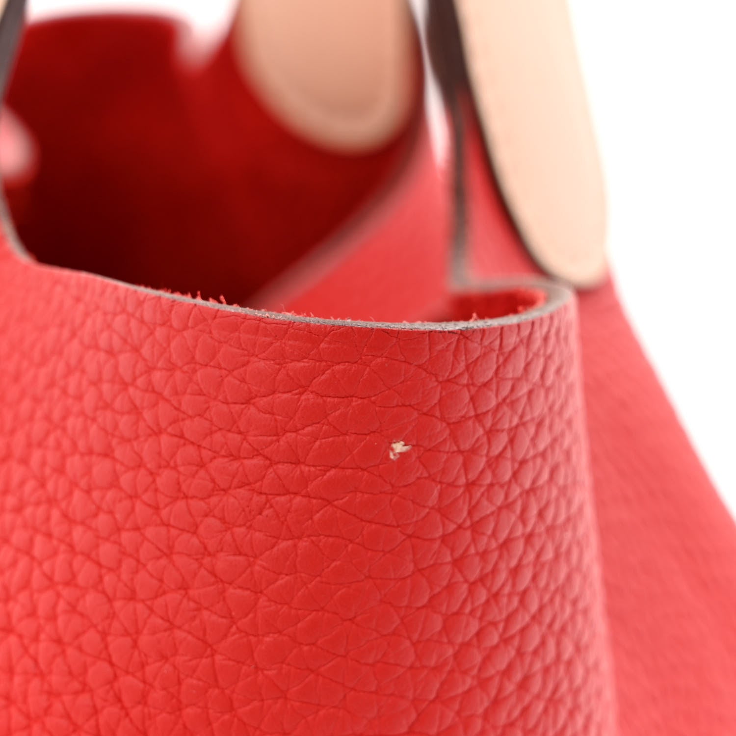 Hermes Taurillon Clemence Swift Eclat Picotin Lock 22 MM Rouge Tomate Rose Eglantine 11 of 13