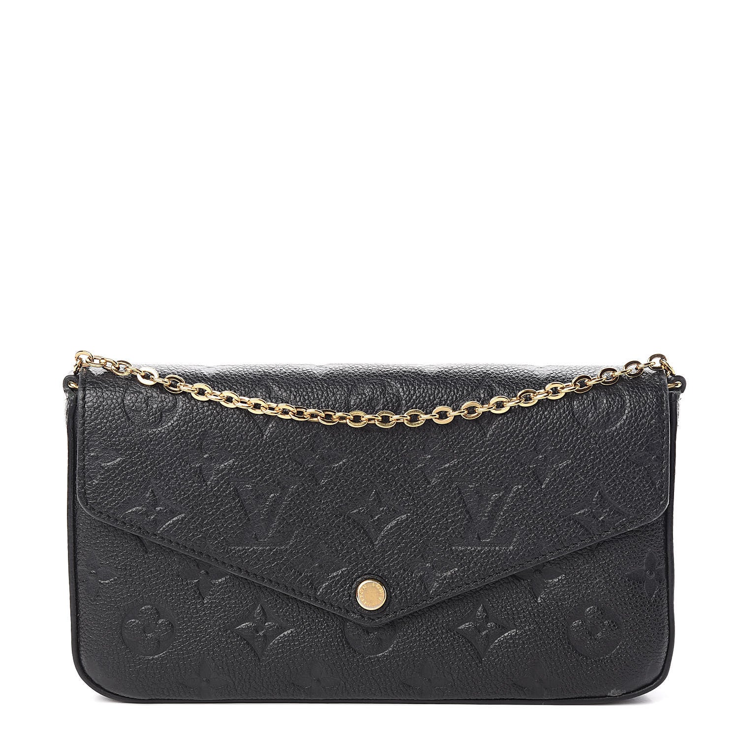 Louis Vuitton Empreinte Pochette Felicie Chain Wallet Black 1 of 14
