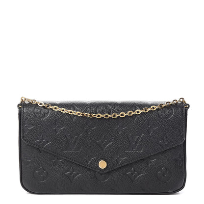 Louis Vuitton Empreinte Pochette Felicie Chain Wallet Black 1 of 14
