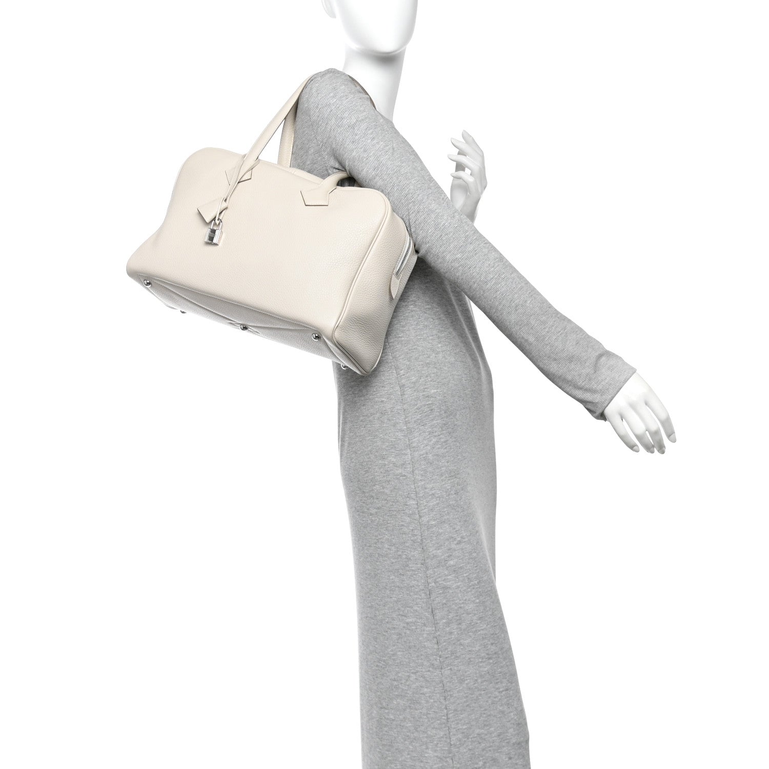 Hermes Taurillon Clemence Victoria II 35 Craie 2 of 10