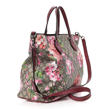 Gucci Soft GG Supreme Monogram Blooms Medium Crossbody Tote Beige Multicolor Dry Rose 2 of 5